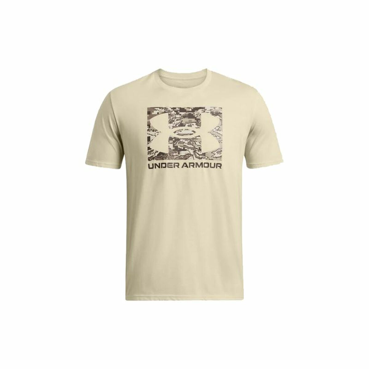 Men’s Short Sleeve T-Shirt Under Armour ABC Camo Boxed Beige-0
