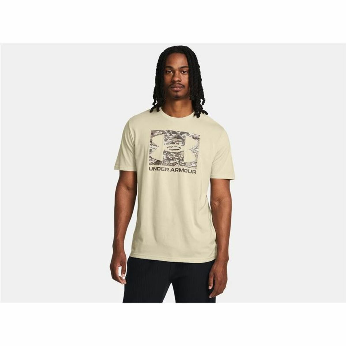 Men’s Short Sleeve T-Shirt Under Armour ABC Camo Boxed Beige-3