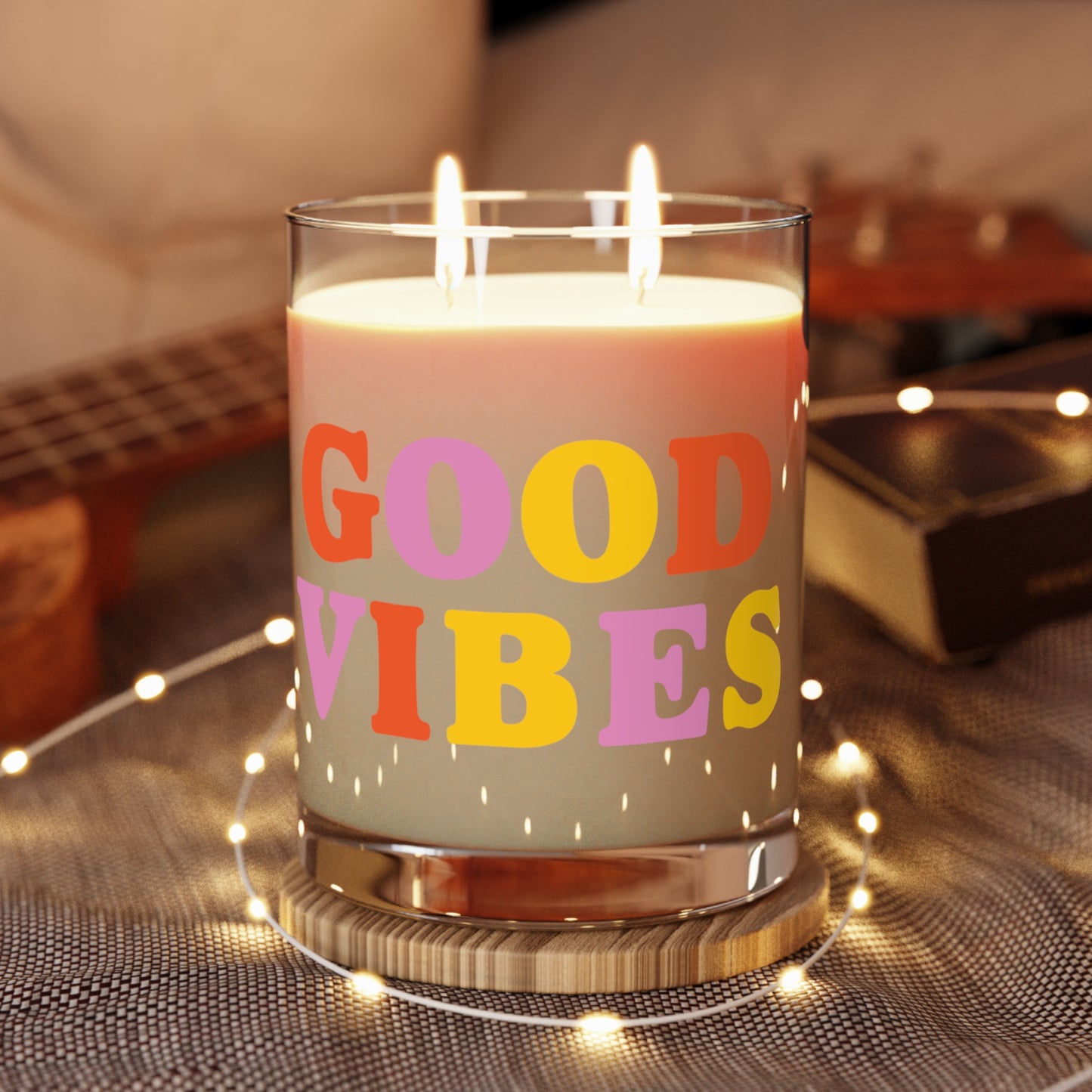 Scented candle “Good Vibes” – 325 ml glass jar, aromatherapy