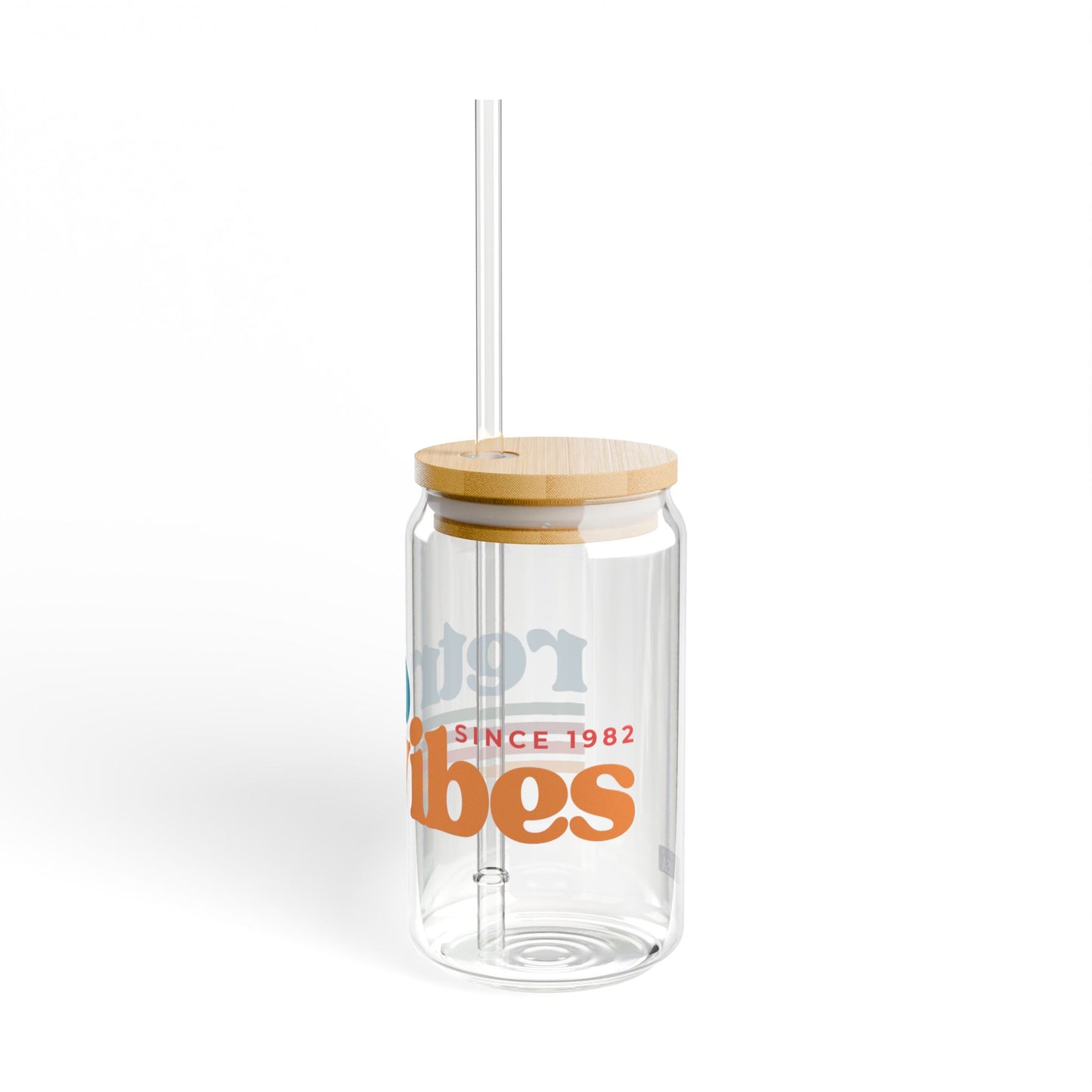 Verre à siroter Retro Vibes, 470 ml, verre à boire écologique pour les fêtes d'été et les journées à la plage ou lors d'un barbecue entre amis.