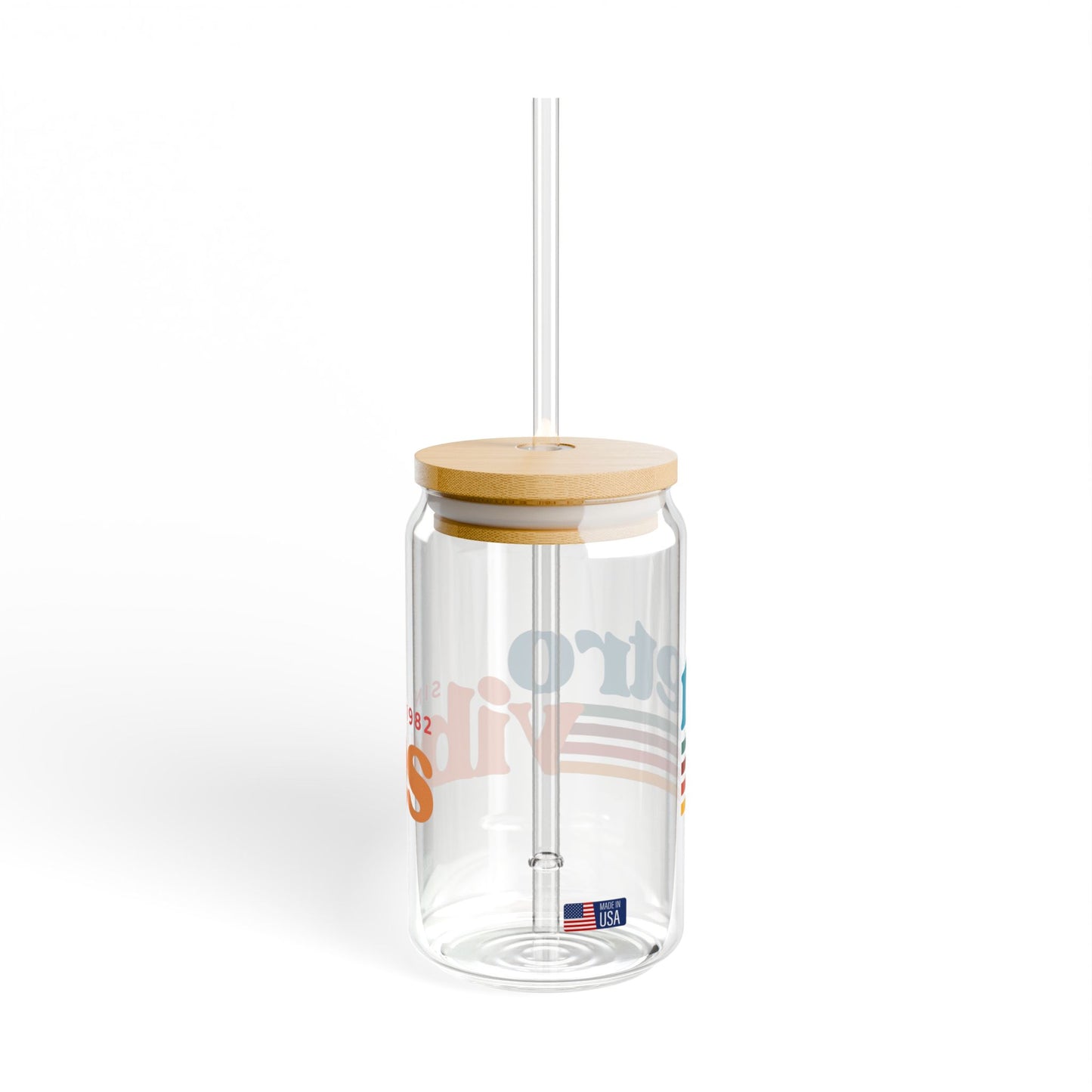 Verre à siroter Retro Vibes, 470 ml, verre à boire écologique pour les fêtes d'été et les journées à la plage ou lors d'un barbecue entre amis.