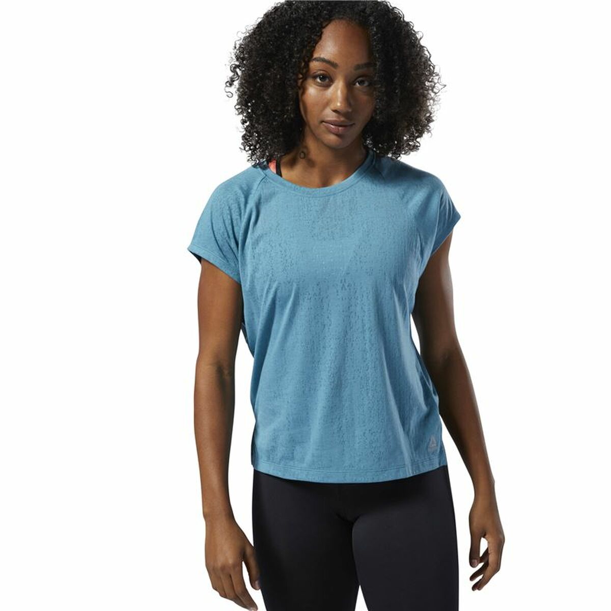 Women's Sleeveless T-shirt Reebok Burnout Blue-8