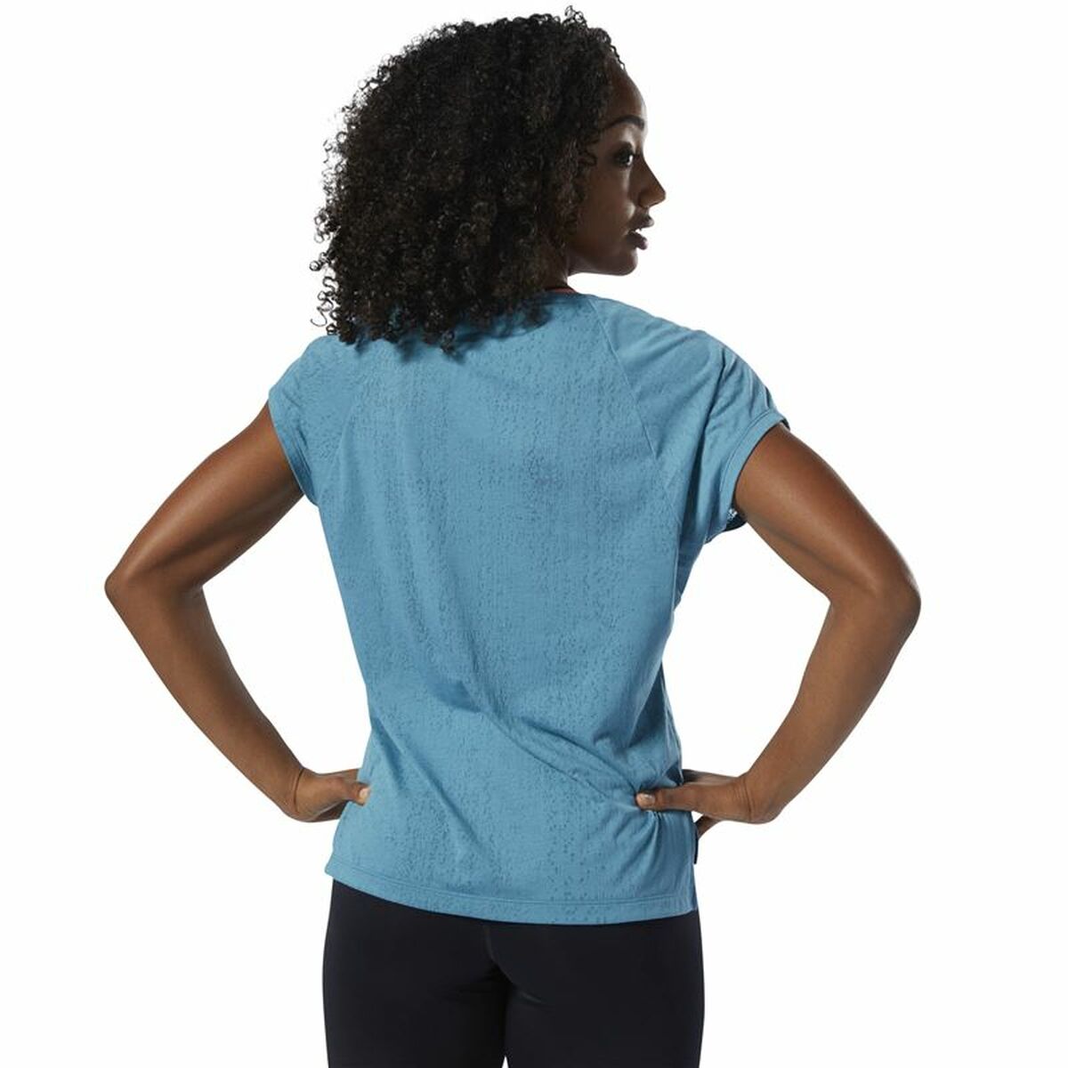 Women's Sleeveless T-shirt Reebok Burnout Blue-7