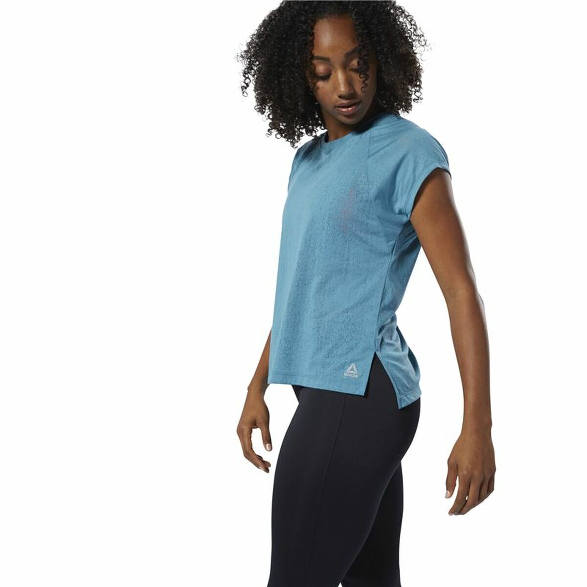 Women's Sleeveless T-shirt Reebok Burnout Blue-6