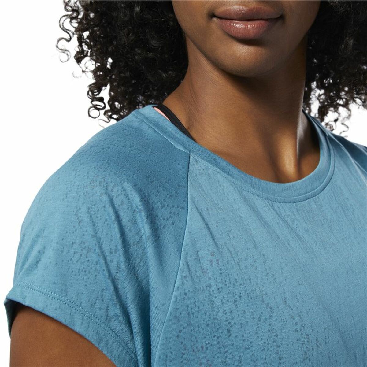 Women's Sleeveless T-shirt Reebok Burnout Blue-5