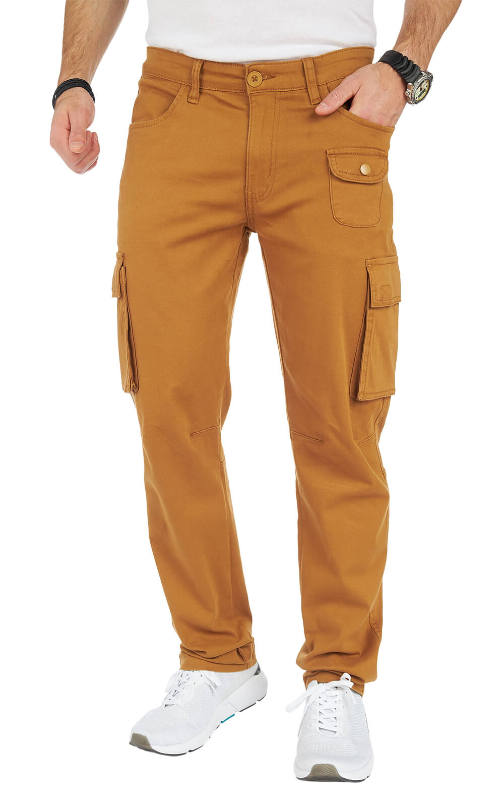 STYLEKO Stylische Cargo-Freizeithose Slim fit mit Gürtelschlaufen-5