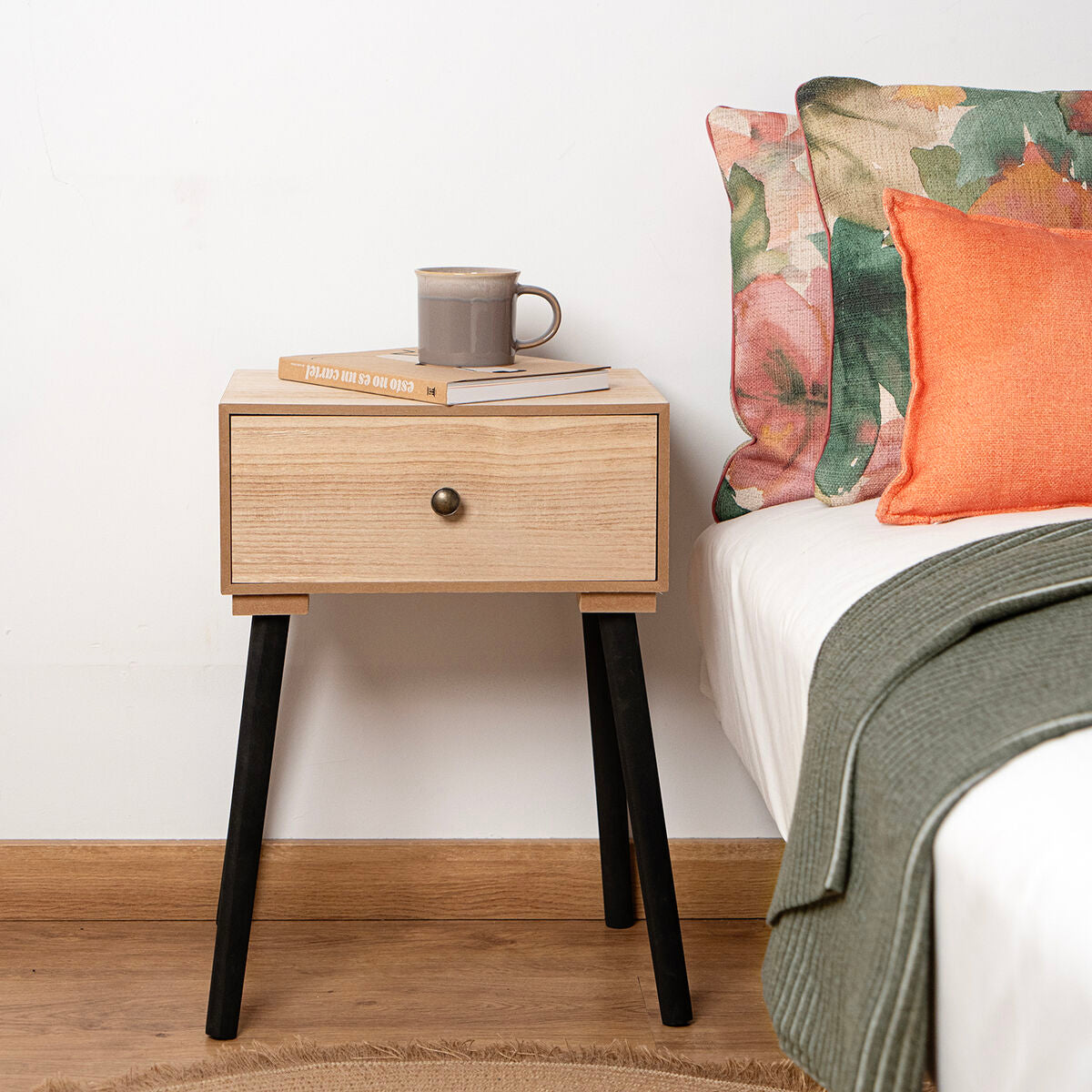 Nightstand Vinthera Moa Steel Natural 35 x 26 x 50 cm-4