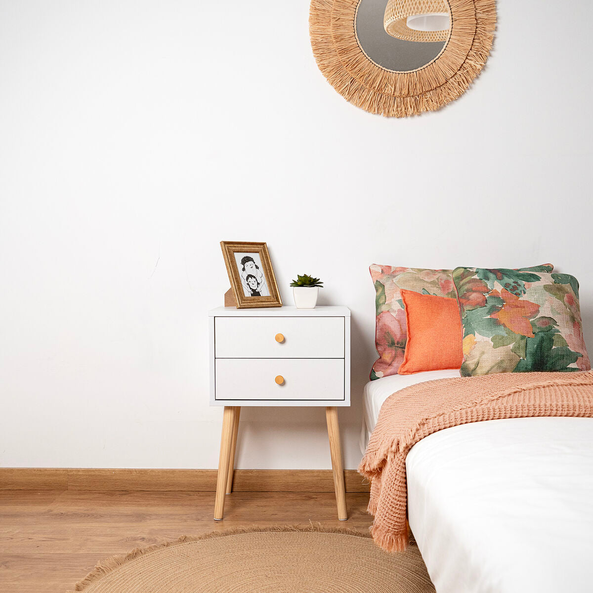 Nightstand Vinthera Moa White Plastic 40 x 30 x 62,5cm-2