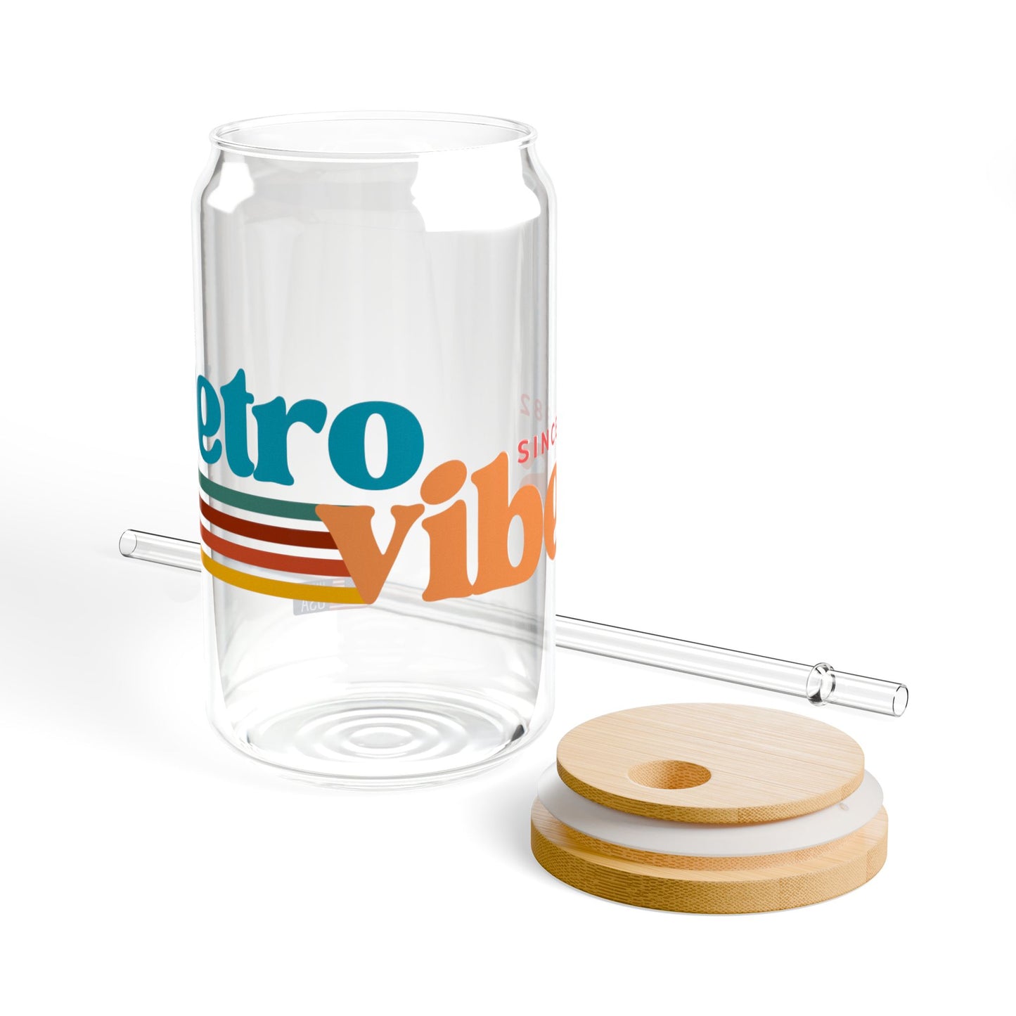 Verre à siroter Retro Vibes, 470 ml, verre à boire écologique pour les fêtes d'été et les journées à la plage ou lors d'un barbecue entre amis.