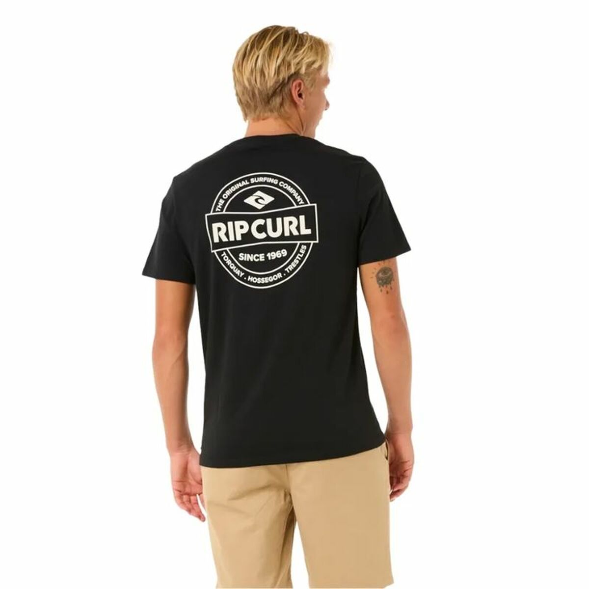 Men’s Short Sleeve T-Shirt Rip Curl Staple Black-2