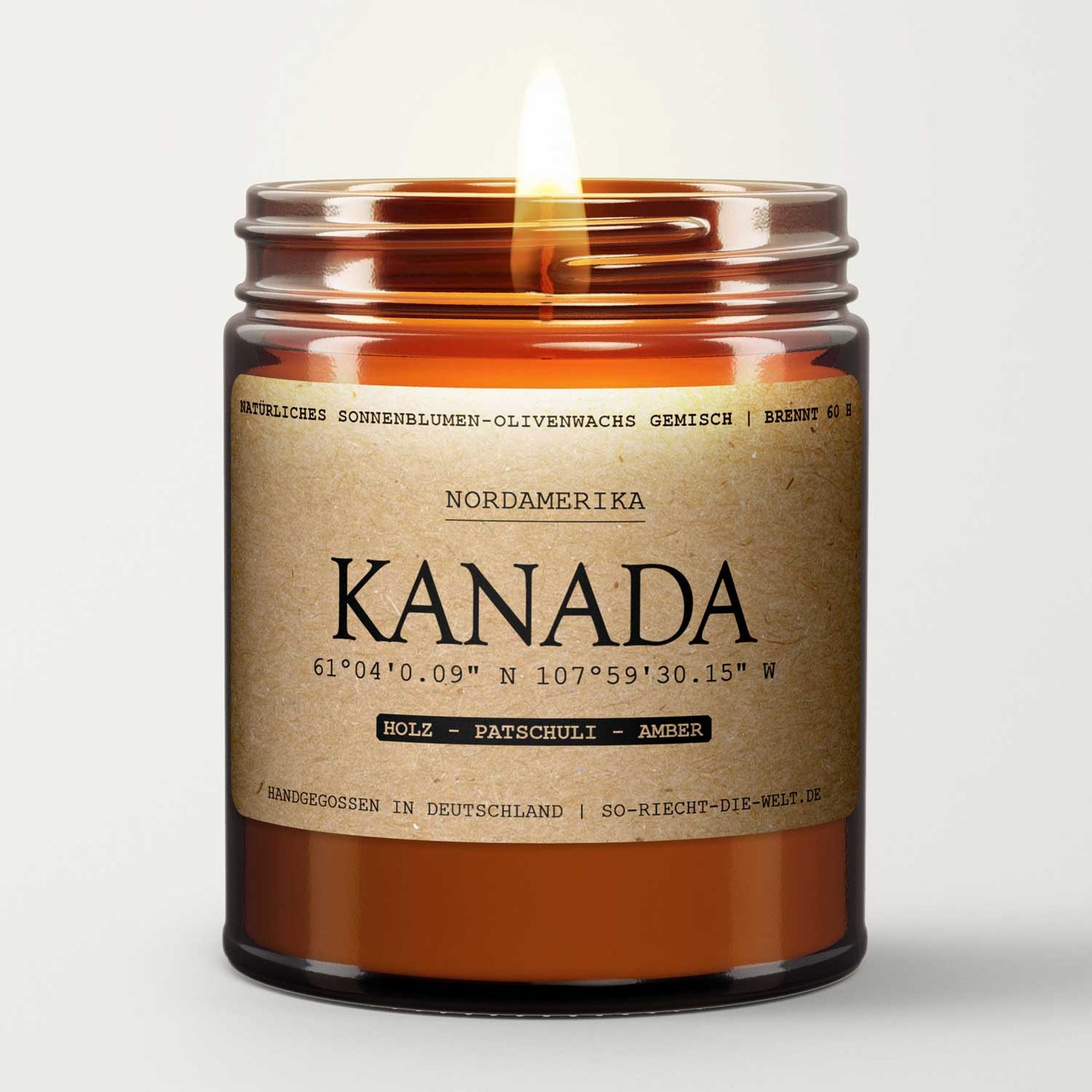 Kanada Duftkerze - Holz | Patschuli | Amber-1