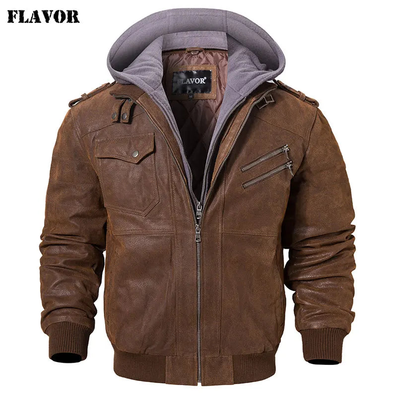 Bikerjacke aus Leder