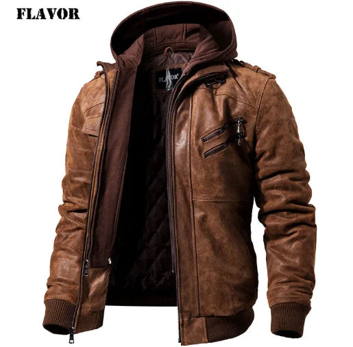 Bikerjacke aus Leder