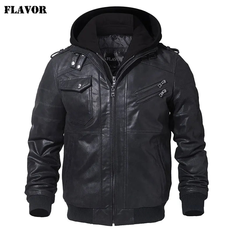 Bikerjacke aus Leder