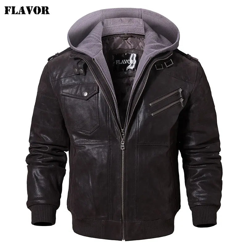 Bikerjacke aus Leder
