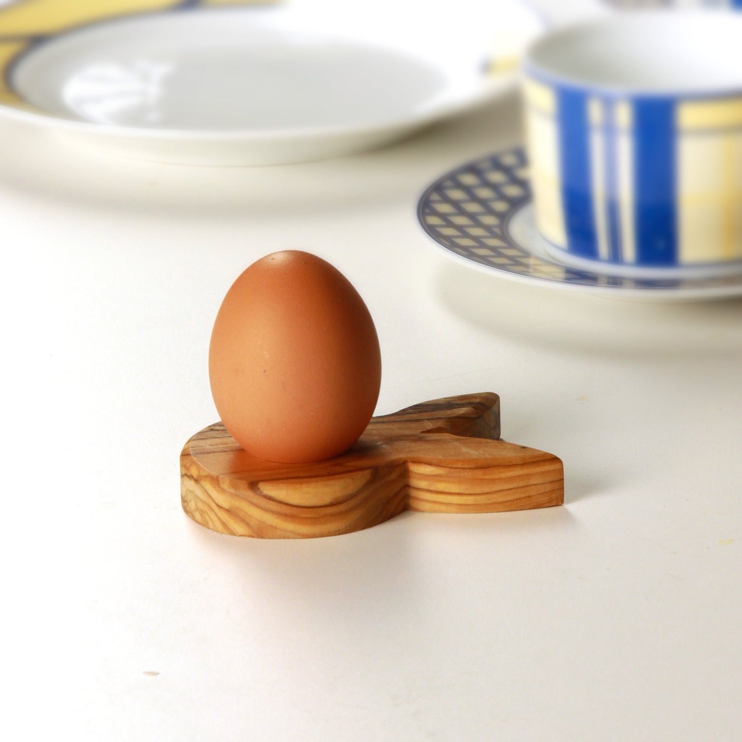 Osterdeko Eierständer Hase Tischdeko aus Olivenholz-3