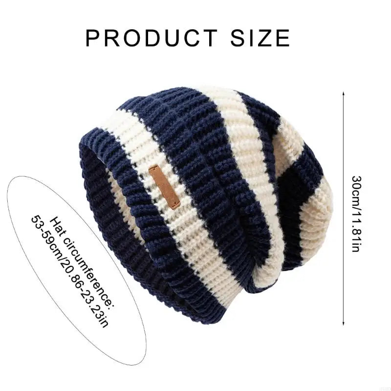 Gestreifte Beanie