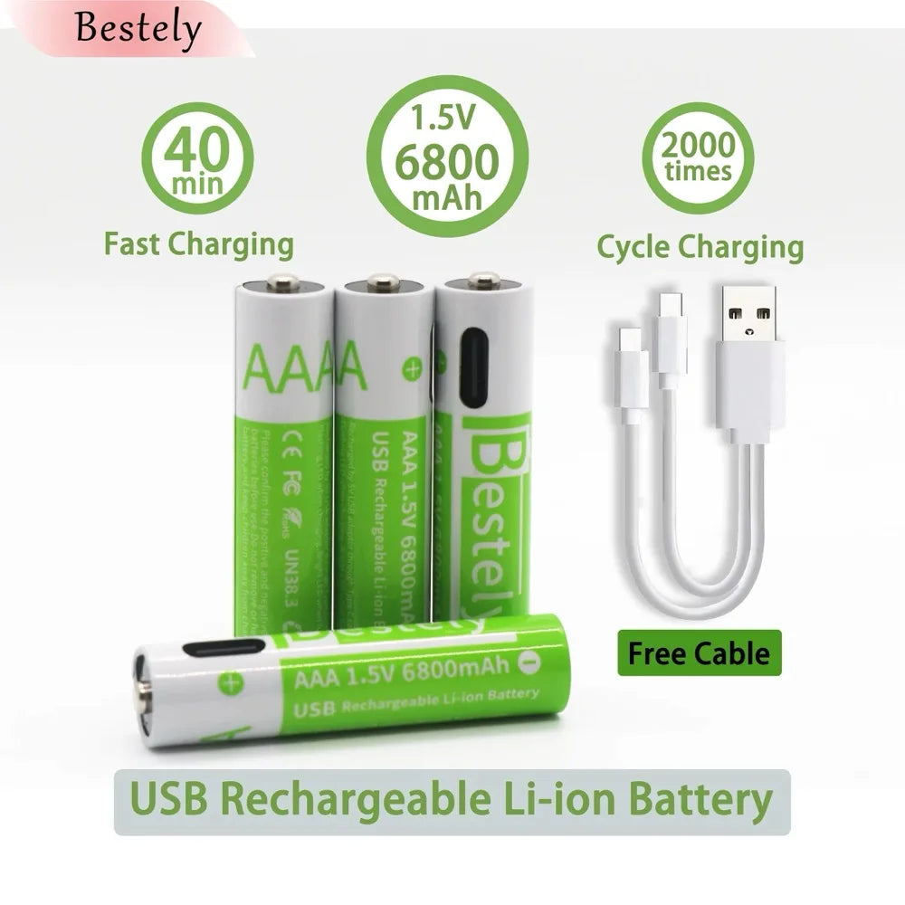 1.5v AAA 6800mAh Li-ion Batterie