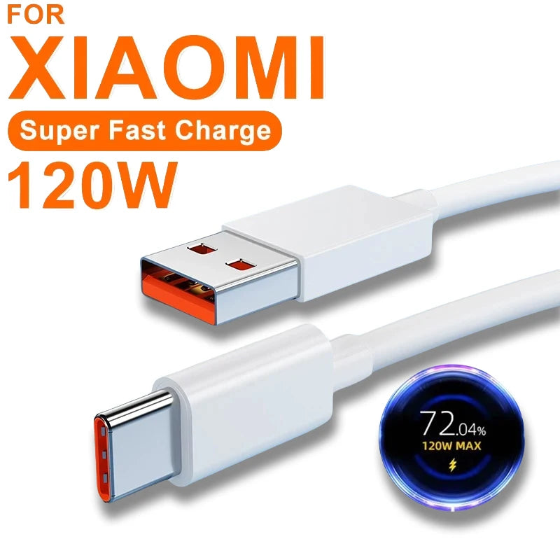 Super Fast USB-C charging cable (120W, 6A)