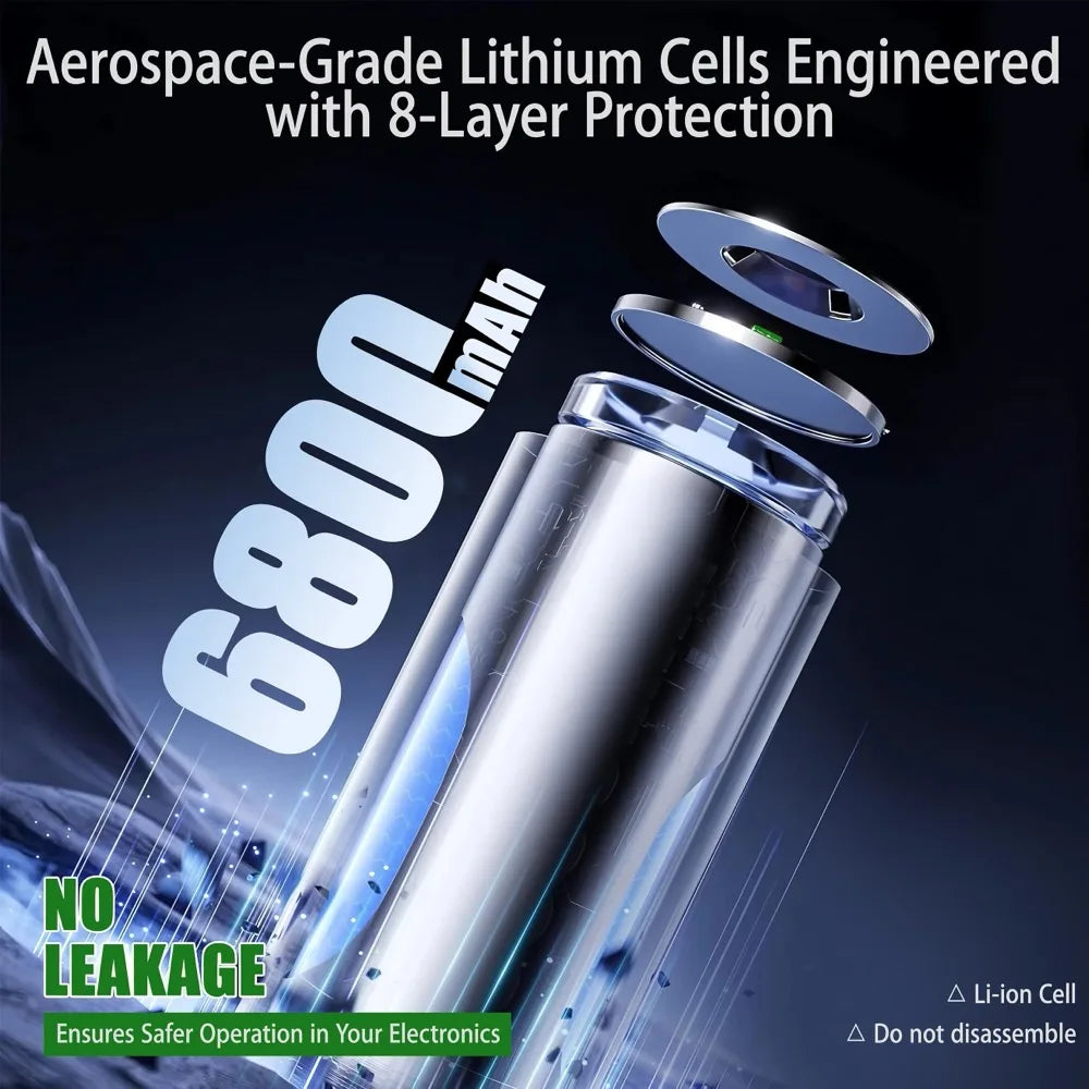 1.5v AAA 6800mAh Li-ion Batterie