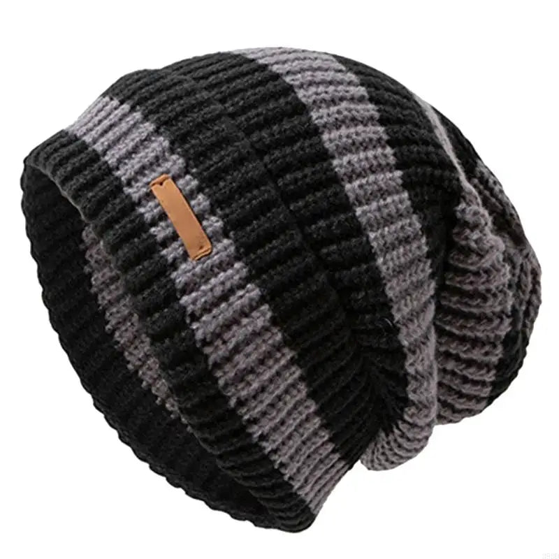 Gestreifte Beanie