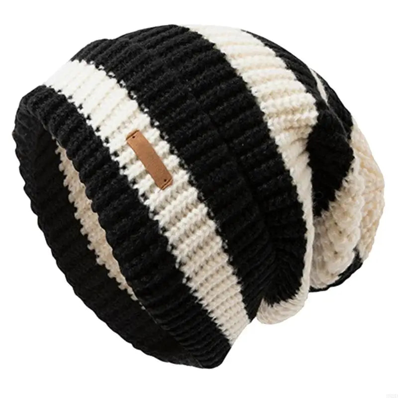 Gestreifte Beanie