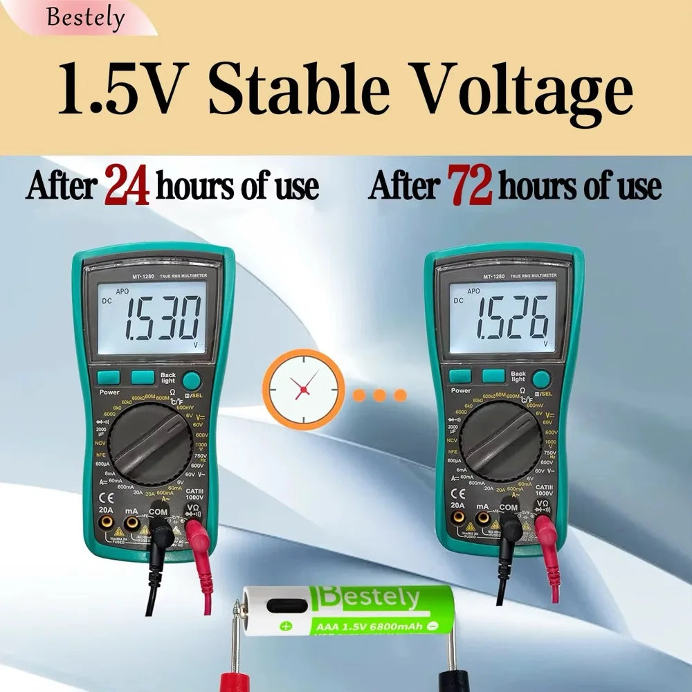 1.5v AAA 6800mAh Li-ion Batterie