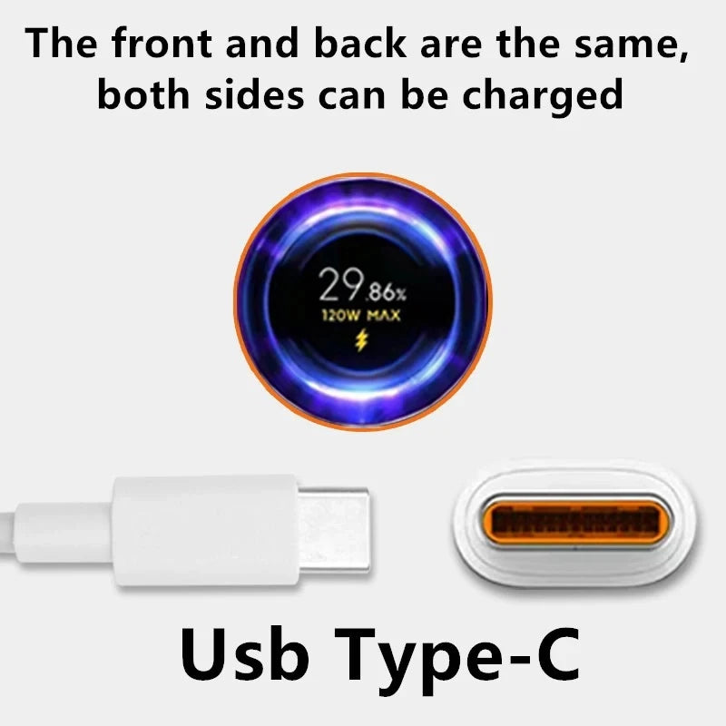 Super Fast USB-C charging cable (120W, 6A)