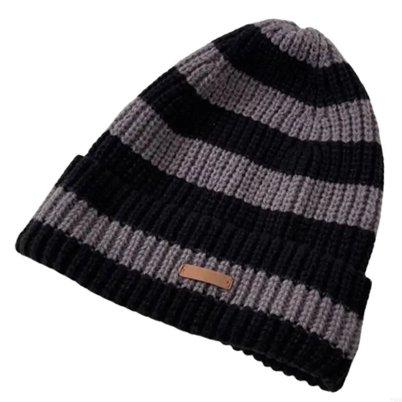 Gestreifte Beanie
