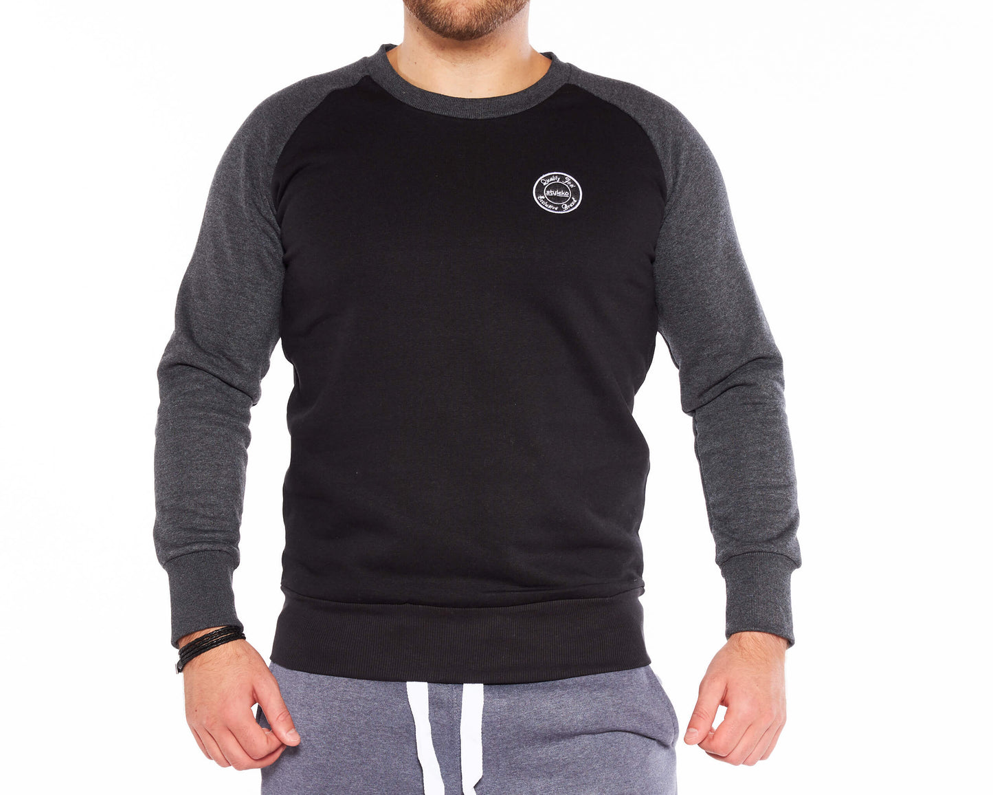 Styleko Herren Rundhalsausschnitt Winter Pullover-1