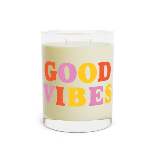 Scented candle “Good Vibes” – 325 ml glass jar, aromatherapy