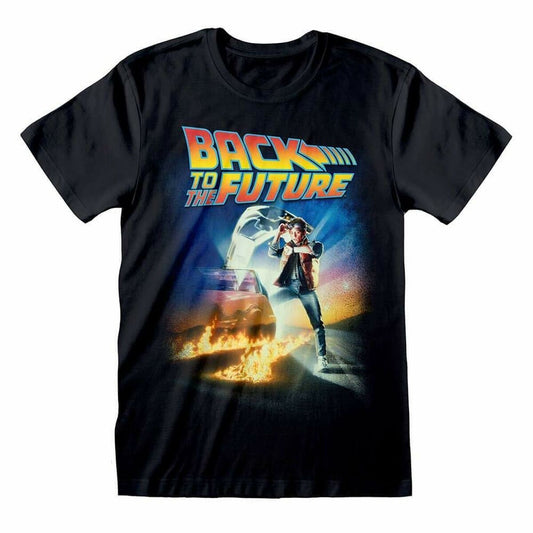 Short Sleeve T-Shirt Back to the Future Poster Black Unisex-0