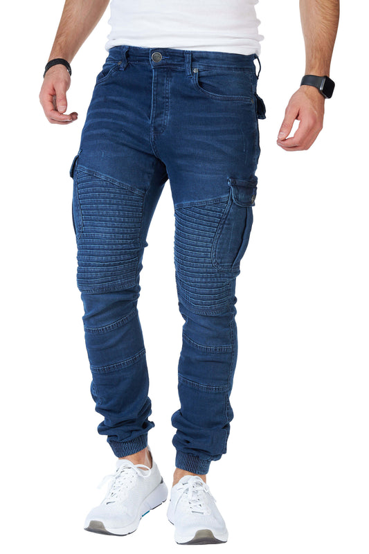 STYLEKO Cargo Freizeithose Jeans Gürtelschlaufen-0