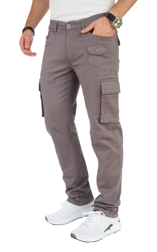 STYLEKO Stylische Cargo-Freizeithose Slim fit mit Gürtelschlaufen-1