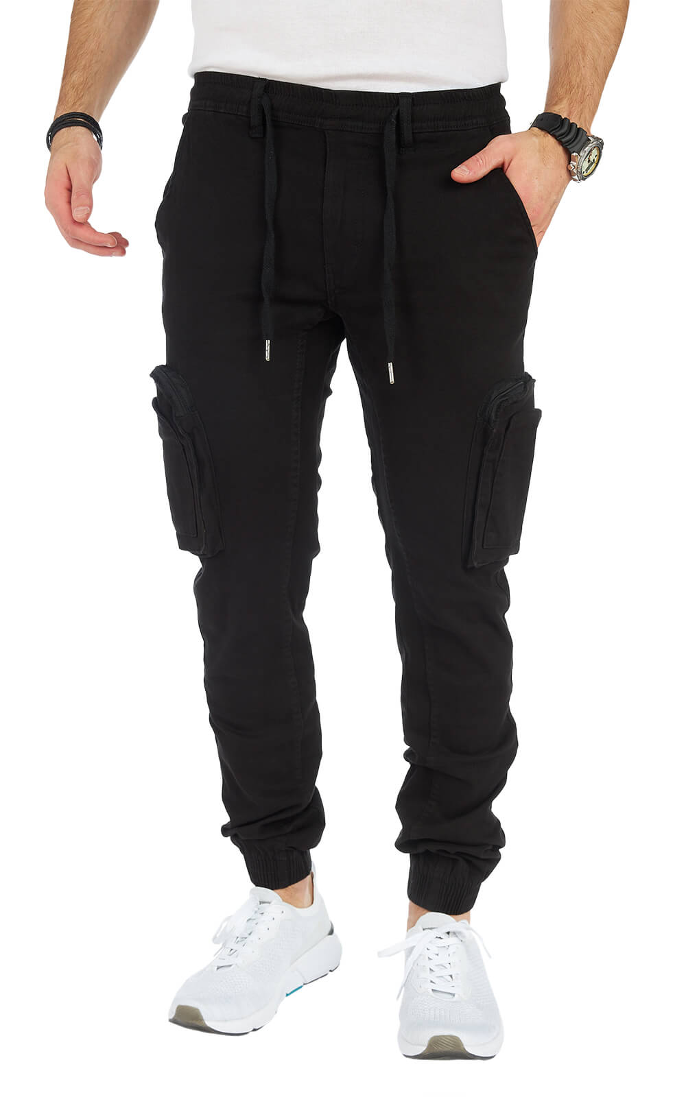 STYLEKO Stylische Cargo-Freizeithose Slim fit mit Elastischer Hosenband-2