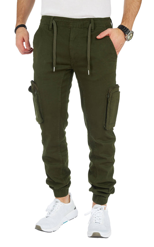 STYLEKO Stylische Cargo-Freizeithose Slim fit mit Elastischer Hosenband-0