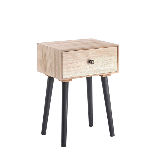 Nightstand Vinthera Moa Steel Natural 35 x 26 x 50 cm-0