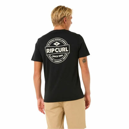 Men’s Short Sleeve T-Shirt Rip Curl Staple Black-2