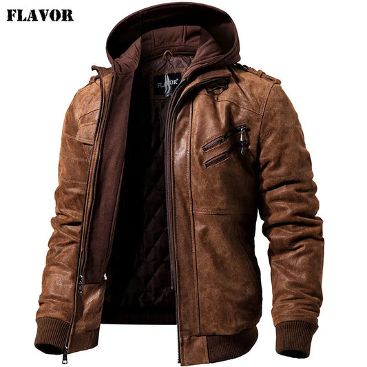 Bikerjacke aus Leder