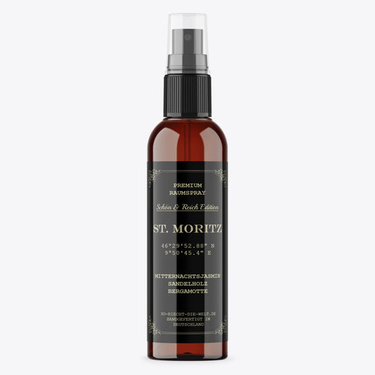 St. Moritz Raumspray  - Schön & Reich Edition - Mitternachtsjasmin  | Sandelholz | Bergamotte-0