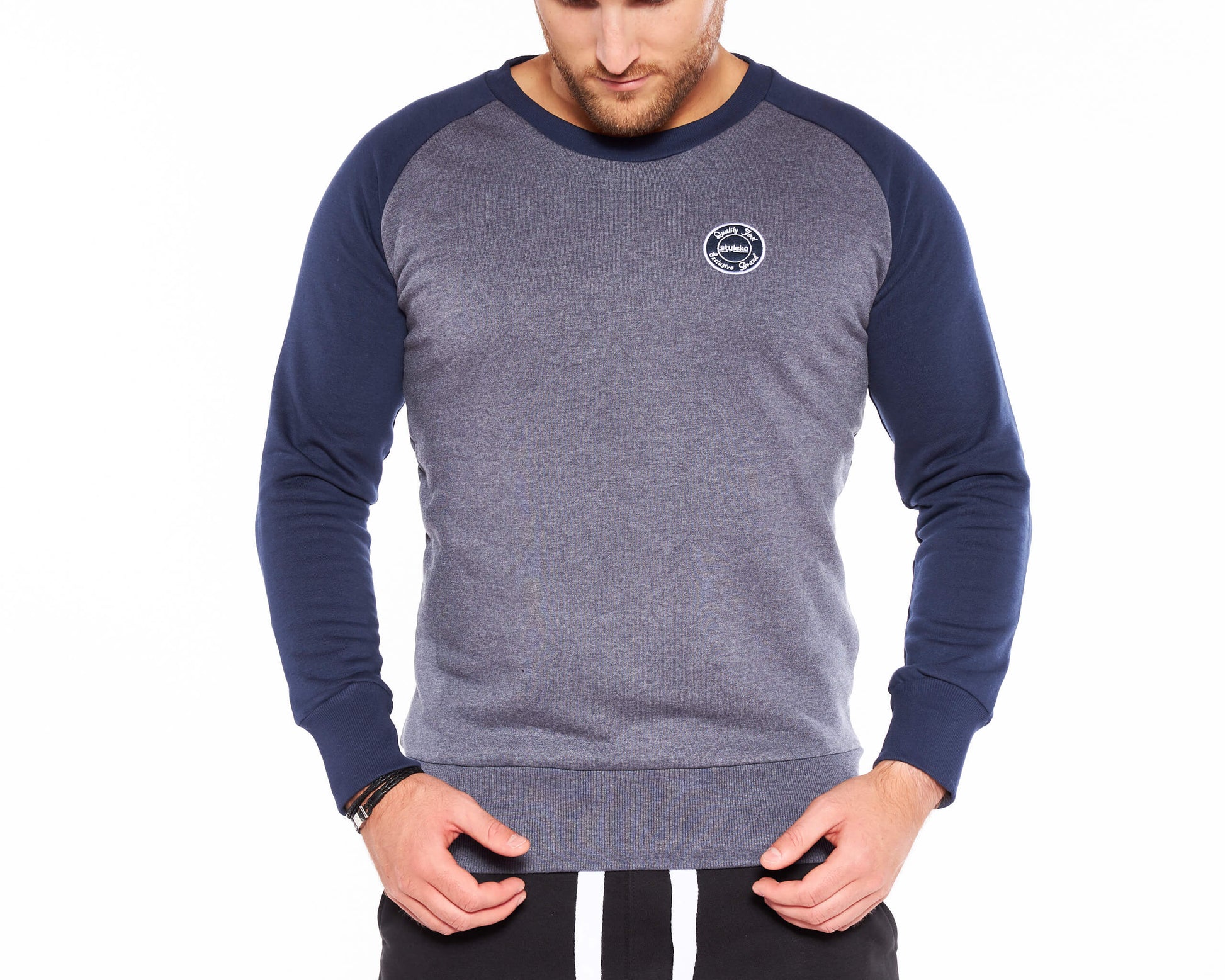 Styleko Herren Rundhalsausschnitt Winter Pullover-2