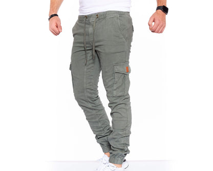 STYLEKO Cargohose Elastischer Hosenband-3