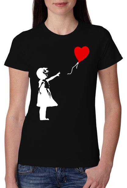 Bambina Banksy 3500 Lady T-Shirt Donna 100% Cotone Pettinato JK-1