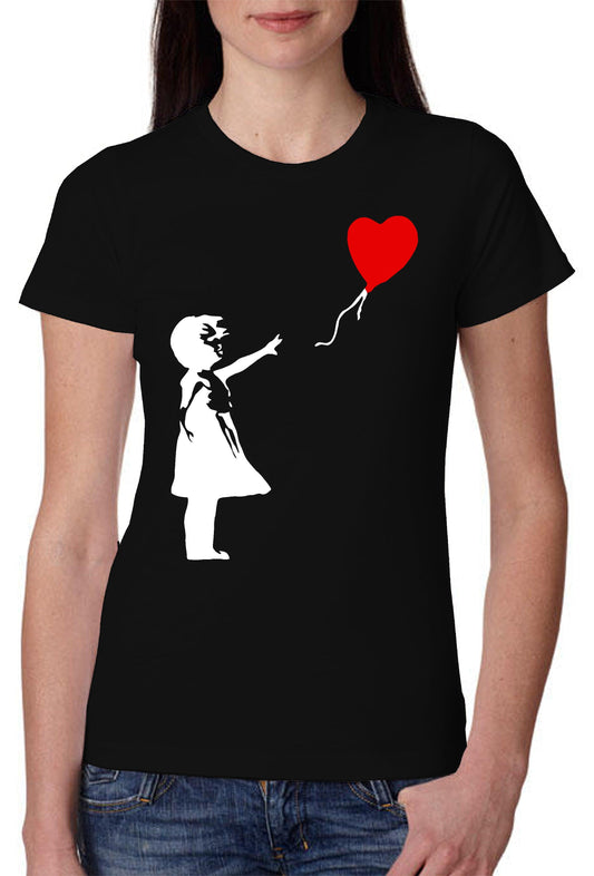 Bambina Banksy 3500 Lady T-Shirt Donna 100% Cotone Pettinato JK-1