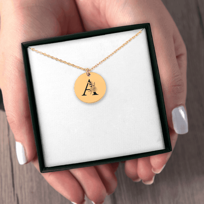 Halskette mit floralen Initialen