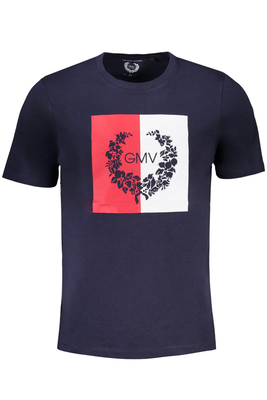 GIAN MARCO VENTURI MEN'S SHORT SLEEVED T-SHIRT BLUE-0